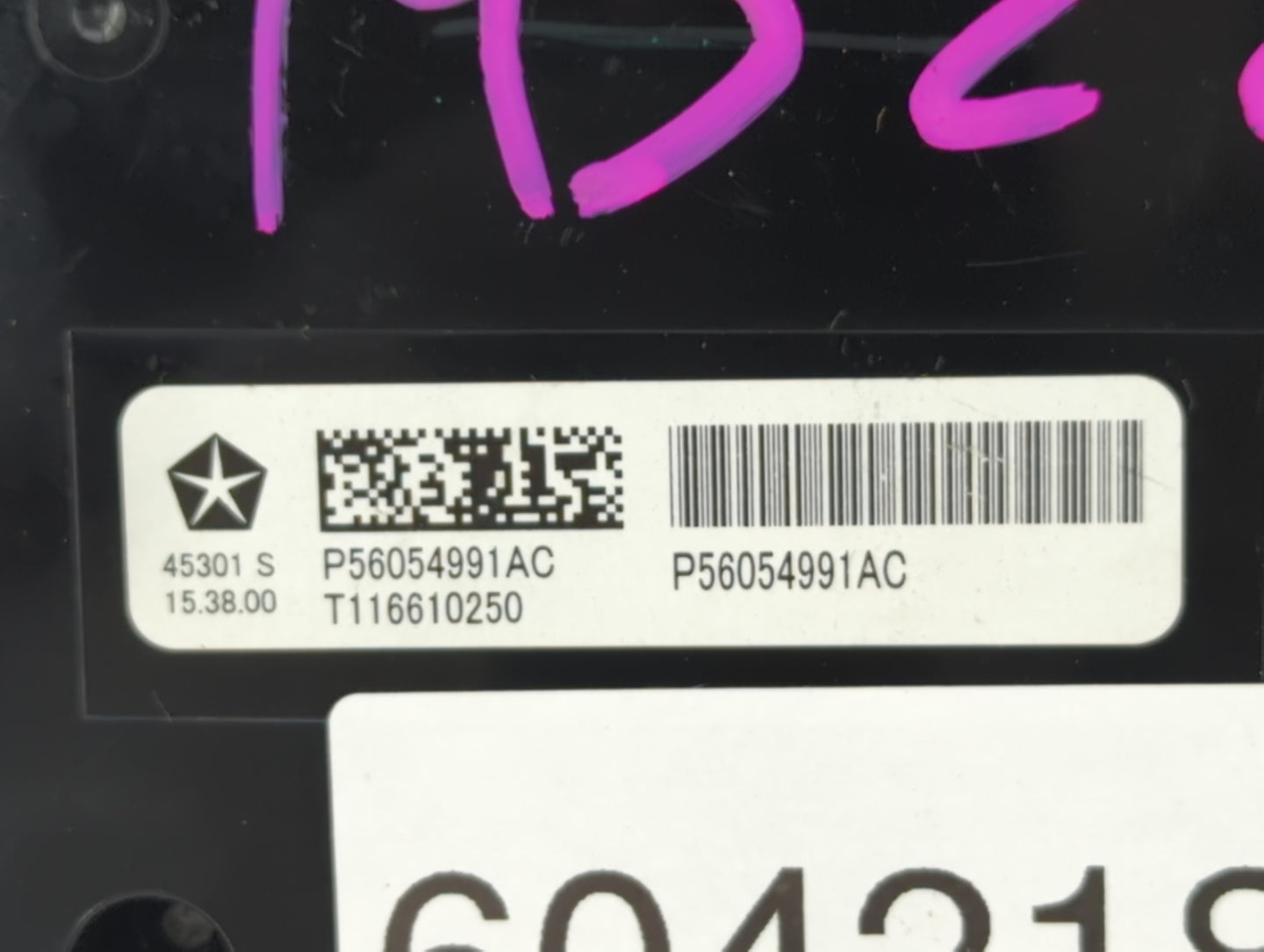 2017 Chrysler Pacifica Climate Control Module Temperature AC/Heater Replacement P/N:T116610250 P56054991AC Fits OEM Used Auto Parts - Oemusedautoparts1.com