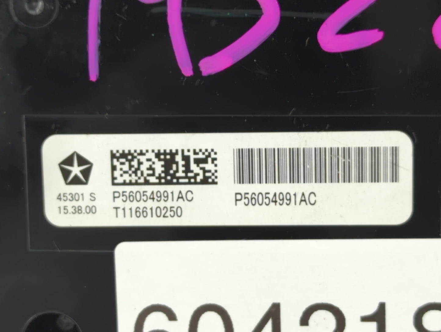 2017 Chrysler Pacifica Climate Control Module Temperature AC/Heater Replacement P/N:T116610250 P56054991AC Fits OEM Used Auto Parts - Oemusedautoparts1.com