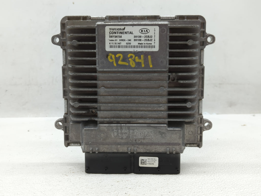 2015 Kia Optima PCM Engine Control Computer ECU ECM PCU OEM P/N:39108-2GBJ2 39138-2GBJ2 Fits OEM Used Auto Parts