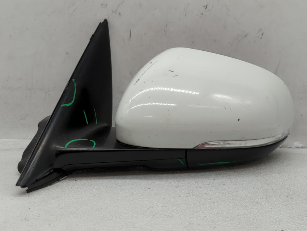 2010-2015 Jaguar Xf Driver Left Side View Manual Door Mirror White