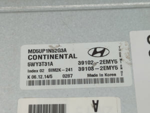 2015 Hyundai Elantra PCM Engine Control Computer ECU ECM PCU OEM P/N:39103-2EMY5 39102-2EMY5 Fits OEM Used Auto Parts