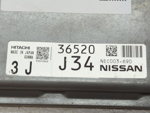 2014 Nissan Murano PCM Engine Control Computer ECU ECM PCU OEM P/N:NEC003-691 31471J44 Fits OEM Used Auto Parts