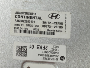 2020 Hyundai Elantra PCM Engine Control Computer ECU ECM PCU OEM P/N:39172-2EFK5 39173-2EFK5 Fits OEM Used Auto Parts