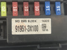 2014-2015 Kia Sorento Fusebox Fuse Box Panel Relay Module P/N:91951-3X100 Fits 2014 2015 OEM Used Auto Parts