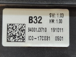 2019-2020 Hyundai Veloster Instrument Cluster Speedometer Gauges P/N:94001J3710 Fits 2019 2020 OEM Used Auto Parts