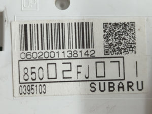 2012 Subaru Impreza Instrument Cluster Speedometer Gauges P/N:85002FJ07 Fits OEM Used Auto Parts