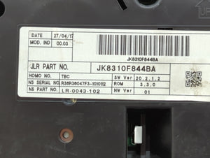 2018 Jaguar F-Pace Instrument Cluster Speedometer Gauges P/N:JK8310F844BA Fits OEM Used Auto Parts