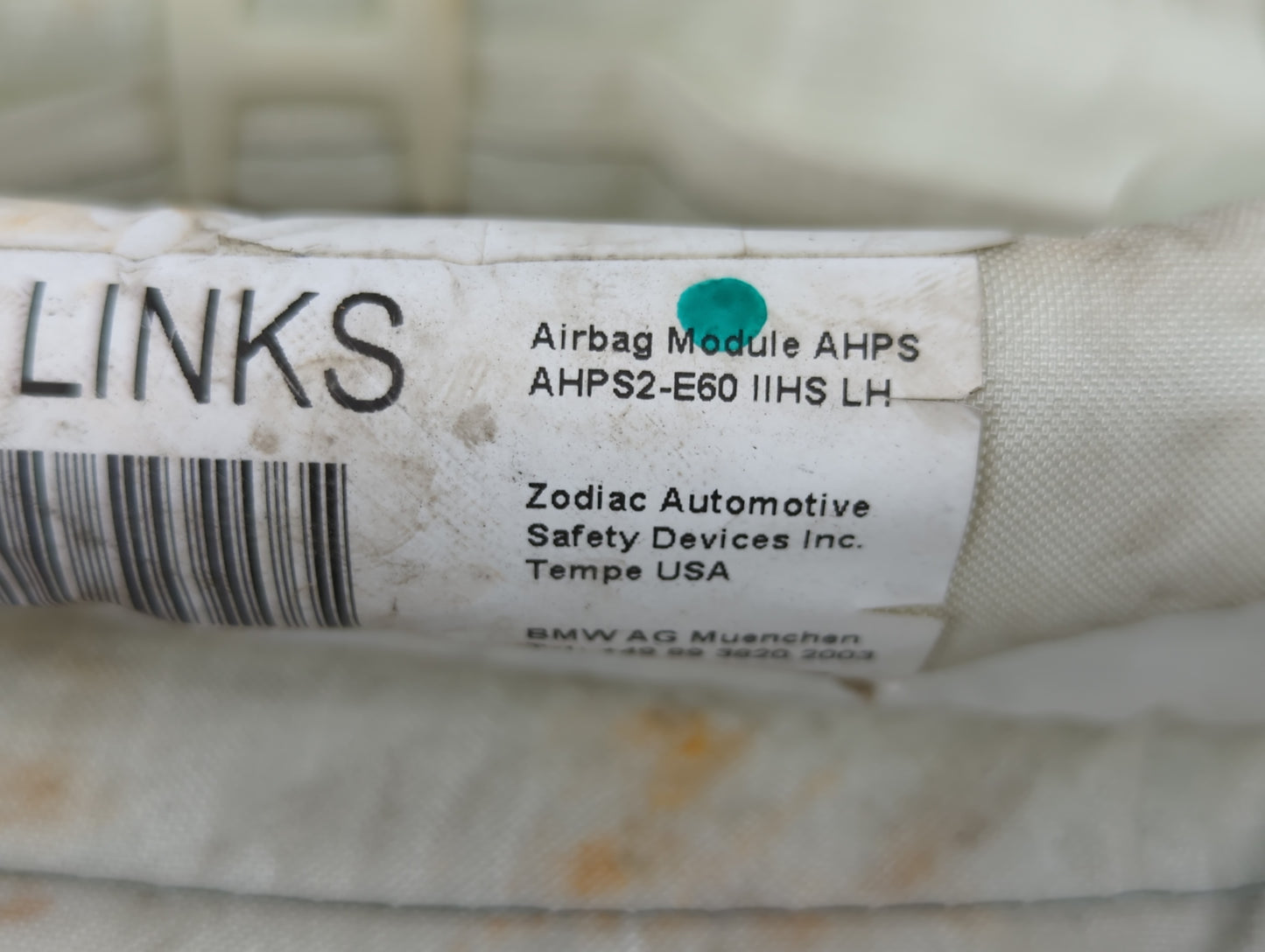 2014 Mercedes-benz C63 Amg Passenger Curtain Air Bag Oem - Oemusedautoparts1.com