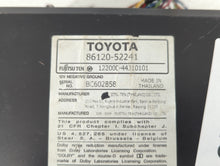 2004-2007 Toyota Highlander Radio AM FM Cd Player Receiver Replacement P/N:86120-52241 Fits 2003 2004 2005 2006 2007 OEM Used Auto Parts