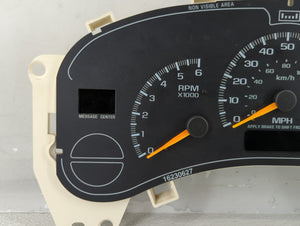 2000-2002 Chevrolet Suburban 1500 Instrument Cluster Speedometer Gauges P/N:1750521208 15055362 Fits 2000 2001 2002 OEM Used Auto Parts