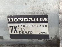 2013-2018 Acura Rdx Car Starter Motor Solenoid OEM P/N:428000-9360 Fits 2013 2014 2015 2016 2017 2018 OEM Used Auto Parts