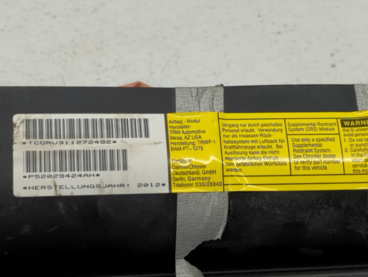 2013-2013 Ram 3500 Passenger Curtain Air Bag Oem - Oemusedautoparts1.com