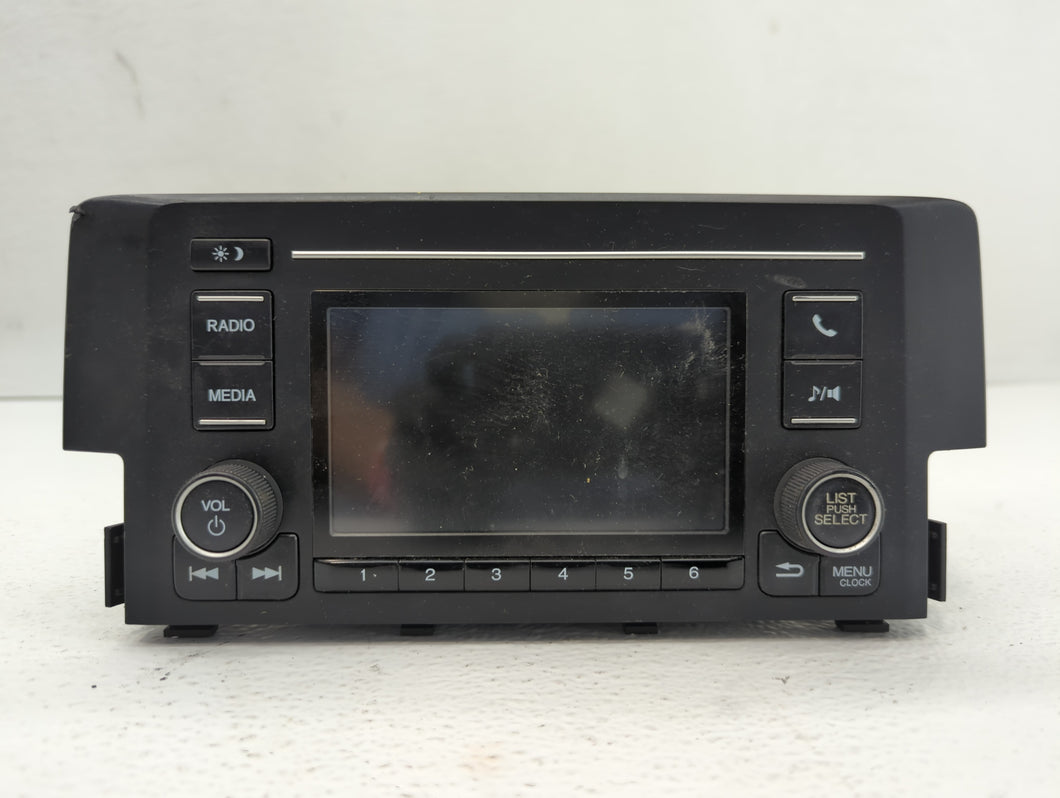 2016-2017 Honda Civic Radio AM FM Cd Player Receiver Replacement P/N:39100-TBA-A11 Fits 2016 2017 OEM Used Auto Parts