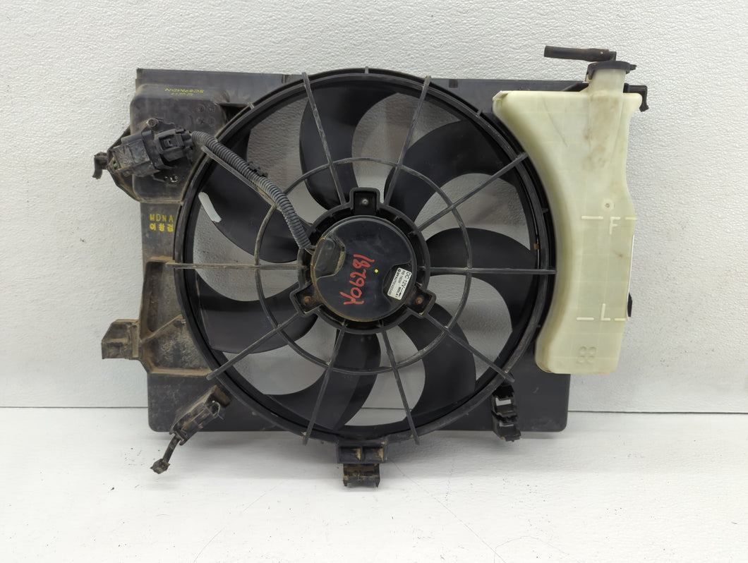 2015-2017 Hyundai Accent Left Radiator Fan Motor Assembly Black