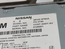 2017-2020 Nissan Pathfinder Radio AM FM Cd Player Receiver Replacement P/N:28330 9PB0A Fits 2017 2018 2019 2020 OEM Used Auto Parts