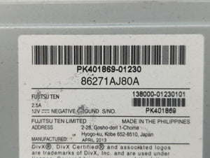 2014 Subaru Legacy Radio AM FM Cd Player Receiver Replacement P/N:86271AJ80A PK401869-01230 Fits OEM Used Auto Parts