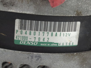 2011-2016 Jeep Grand Cherokee Alternator Replacement Generator Charging Assembly Engine OEM P/N:421000-7042 P04801778AI Fits OEM Used Auto Parts