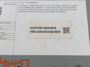 2016-2019 Honda Pilot Radio AM FM Cd Player Receiver Replacement P/N:AUD27AB118A310018 27AB118A310018 Fits 2016 2017 2018 2019 OEM Used Auto Parts