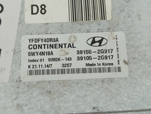 2011-2015 Hyundai Sonata PCM Engine Control Computer ECU ECM PCU OEM P/N:39105-2G917 39155-2G917 Fits OEM Used Auto Parts