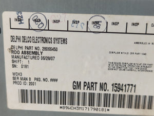 2005-2012 Gmc Canyon Radio AM FM Cd Player Receiver Replacement P/N:15941771 Fits 2005 2006 2007 2008 2009 2010 2011 2012 OEM Used Auto Parts