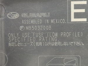 2010-2014 Subaru Legacy Fusebox Fuse Box Panel Relay Module P/N:MB503200B Fits 2010 2011 2012 2013 2014 OEM Used Auto Parts