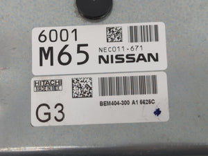 2013-2015 Nissan Sentra PCM Engine Control Computer ECU ECM PCU OEM P/N:6001 M65 NEC011-671 Fits Fits 2013 2014 2015 OEM Used Auto Parts