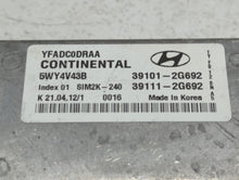 2011-2014 Hyundai Sonata PCM Engine Control Computer ECU ECM PCU OEM P/N:39111-2G693 39101-2G693 Fits Fits 2011 2012 2013 2014 OEM Used Auto Parts