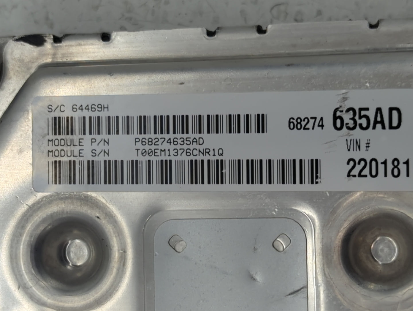 20167 Dodge Journey PCM Engine Control Computer ECU ECM PCU OEM P/N:37820-6A0-952 Fits OEM Used Auto Parts - Oemusedautoparts1.com