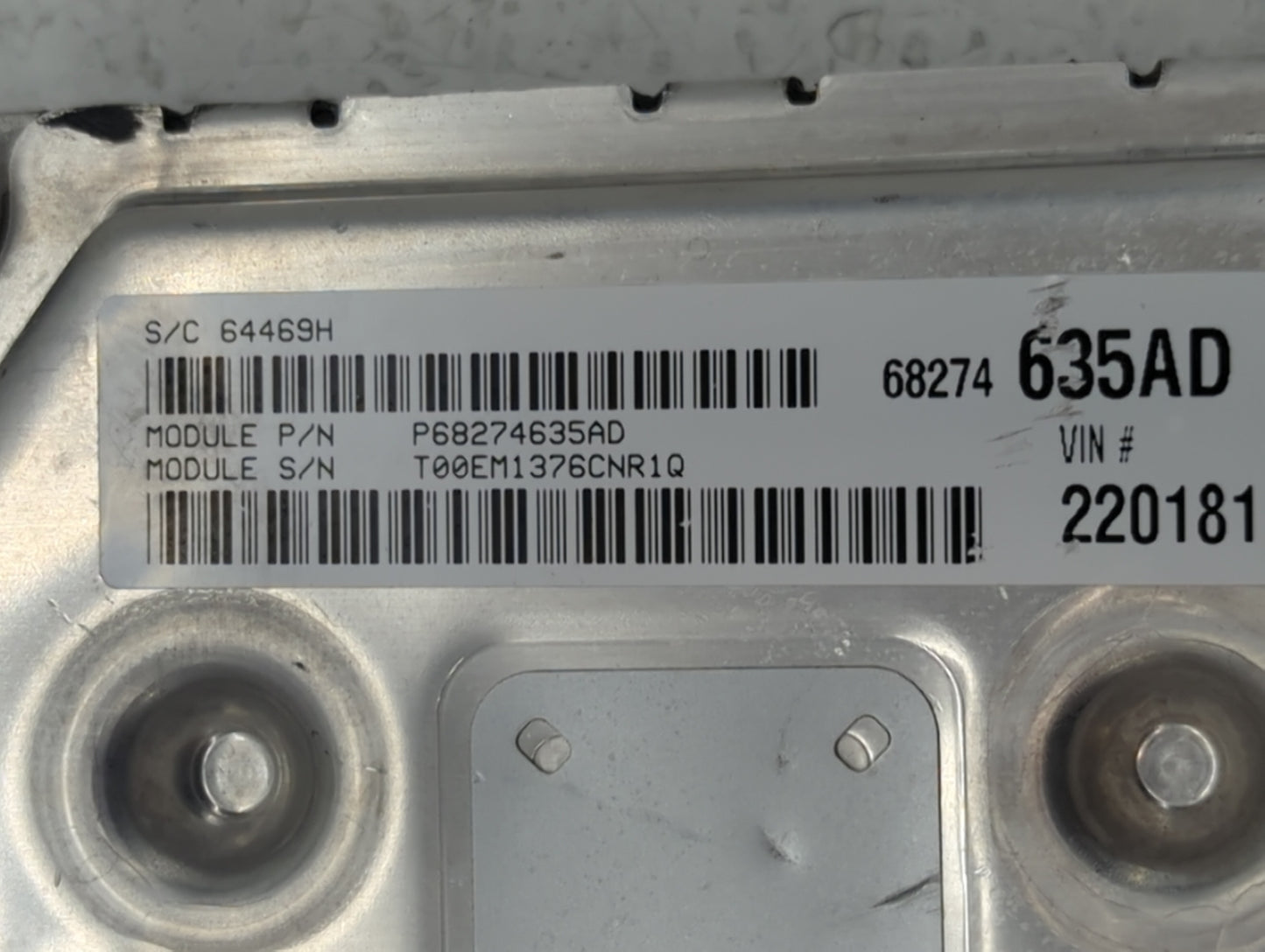 20167 Dodge Journey PCM Engine Control Computer ECU ECM PCU OEM P/N:37820-6A0-952 Fits OEM Used Auto Parts - Oemusedautoparts1.com