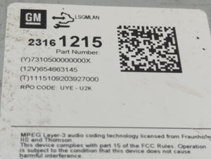 2014-2016 Chevrolet Malibu Radio AM FM Cd Player Receiver Replacement P/N:23161215 Fits 2014 2015 2016 OEM Used Auto Parts