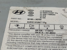 2013-2014 Hyundai Sonata Radio AM FM Cd Player Receiver Replacement P/N:96180-3Q700 Fits 2013 2014 OEM Used Auto Parts