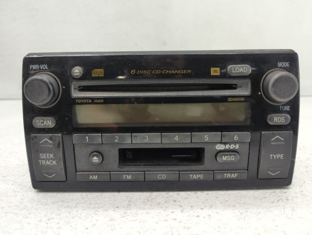 2002-2004 Toyota Camry Radio AM FM Cd Player Receiver Replacement P/N:86120-AA060 Fits 2002 2003 2004 OEM Used Auto Parts