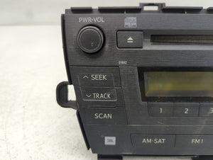 2010-2011 Toyota Prius Radio AM FM Cd Player Receiver Replacement P/N:86120-47370 Fits 2010 2011 OEM Used Auto Parts