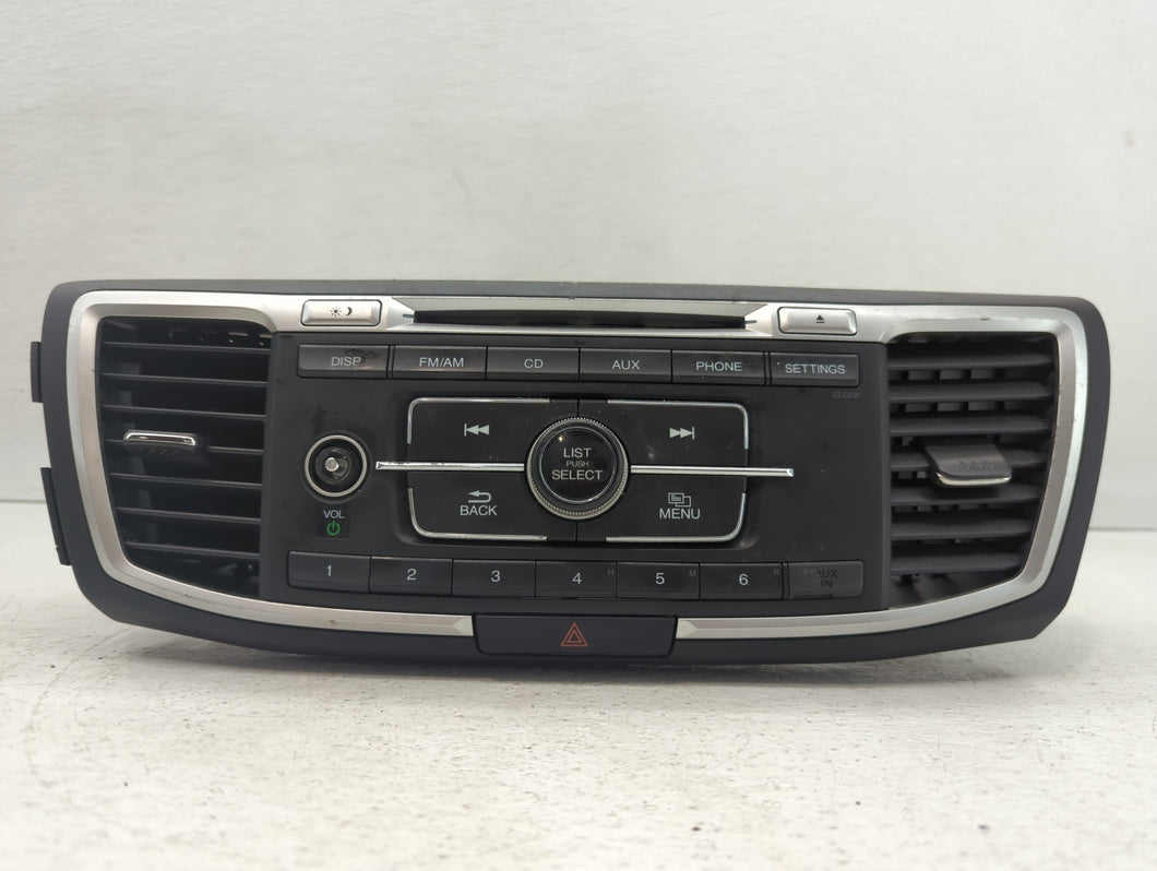 2013-2015 Honda Accord Radio AM FM Cd Player Receiver Replacement P/N:39100-T2A-13 Fits 2013 2014 2015 OEM Used Auto Parts