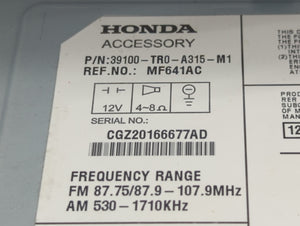 2012 Honda Civic Radio AM FM Cd Player Receiver Replacement P/N:39100-TR0-A315-M1 Fits OEM Used Auto Parts