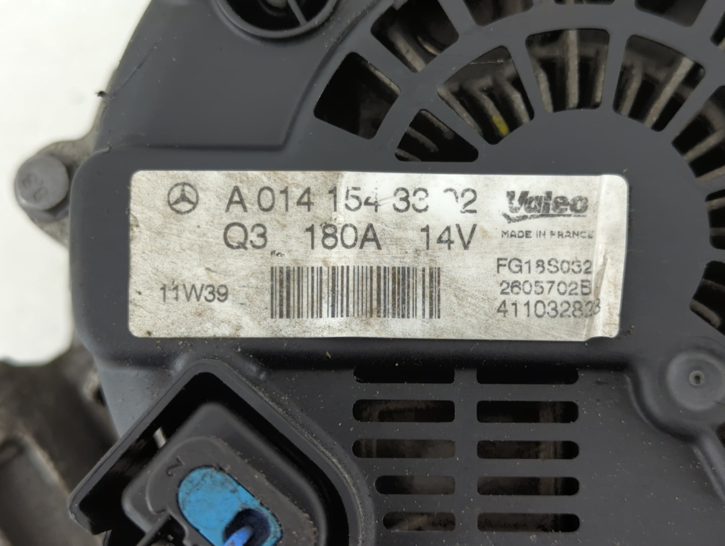 2012 Mitsubishi Lancer Alternator Replacement Generator Charging Assembly Engine OEM P/N:A 014N 154 33 02 Q3 180A 14V Fits OEM Used Auto Parts - Oemusedautoparts1.com