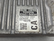 2012-2014 Toyota Camry PCM Engine Control Computer ECU ECM PCU OEM P/N:89661-06K64 Fits Fits 2012 2013 2014 OEM Used Auto Parts