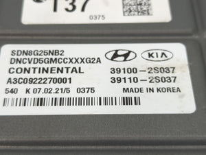 2021 Hyundai Sonata PCM Engine Control Computer ECU ECM PCU OEM P/N:39110-2S037 39100-2S037 Fits OEM Used Auto Parts