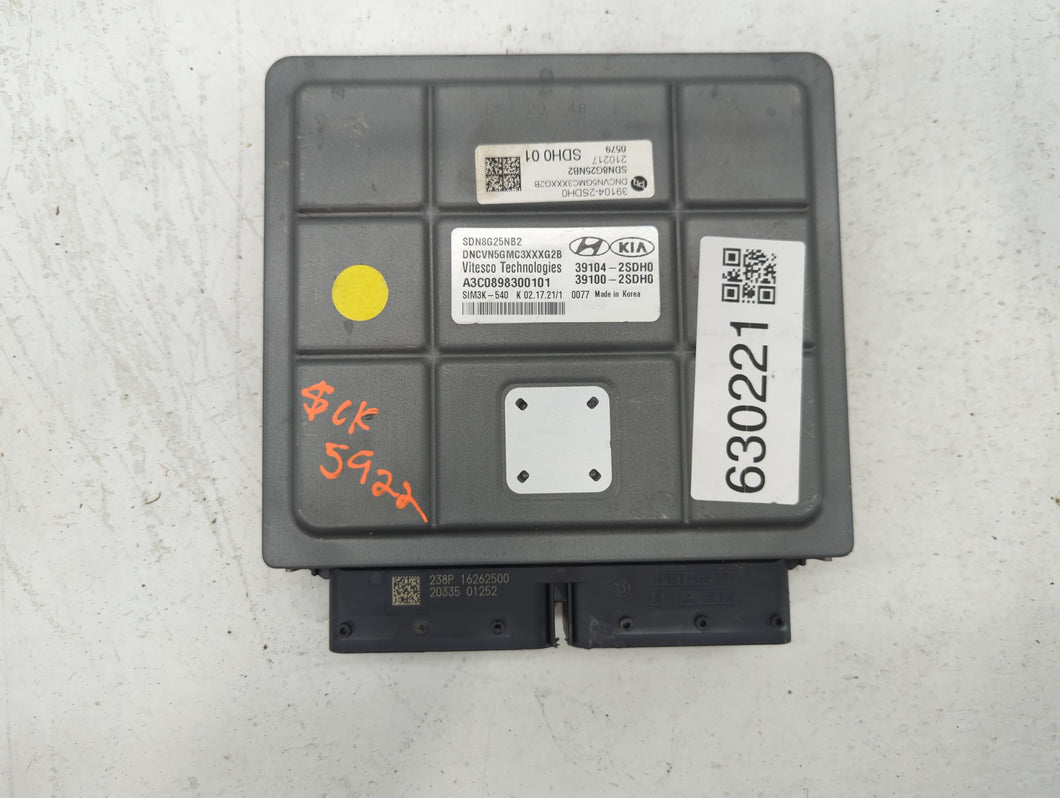 2020-2021 Hyundai Sonata PCM Engine Control Computer ECU ECM PCU OEM P/N:39104-2SDH0 Fits Fits 2020 2021 OEM Used Auto Parts