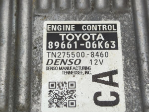 2012-2014 Toyota Camry PCM Engine Control Computer ECU ECM PCU OEM P/N:TN275500-8460 89661-0K63 Fits Fits 2012 2013 2014 OEM Used Auto Parts