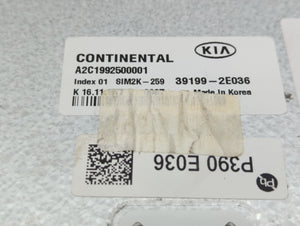 2019-2021 Kia Forte PCM Engine Control Computer ECU ECM PCU OEM P/N:39199-2E036 A2C1992500001 Fits Fits 2019 2020 2021 OEM Used Auto Parts