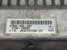 2022 Honda Civic PCM Engine Control Computer ECU ECM PCU OEM P/N:37820-64S-AA1 37820-64A-A54, 37820-64S-A54 Fits OEM Used Auto Parts