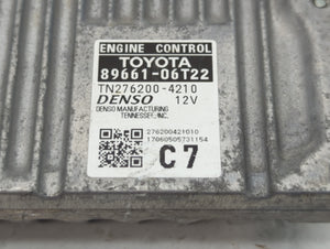 2016-2017 Toyota Camry PCM Engine Control Computer ECU ECM PCU OEM P/N:TN276200-4210 89661-06T22 Fits Fits 2016 2017 OEM Used Auto Parts