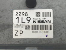 2014-2017 Nissan Versa PCM Engine Control Computer ECU ECM PCU OEM P/N:NEC980-034 Fits Fits 2014 2015 2016 2017 OEM Used Auto Parts