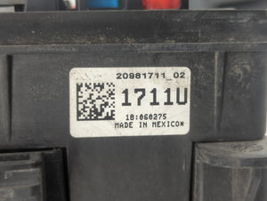 2014-2015 Chevrolet Impala Fusebox Fuse Box Panel Relay Module P/N:20981711_02 Fits 2014 2015 OEM Used Auto Parts