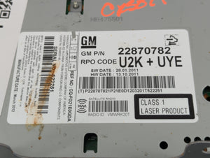 2011-2012 Chevrolet Cruze Radio AM FM Cd Player Receiver Replacement P/N:22870782 Fits 2010 2011 2012 OEM Used Auto Parts