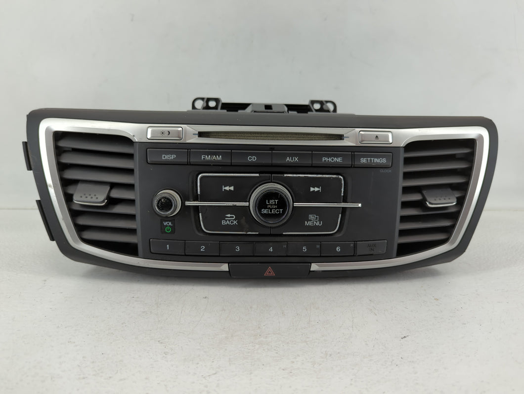 2013-2015 Honda Accord Radio AM FM Cd Player Receiver Replacement P/N:39100-T2A-A121 Fits Fits 2013 2014 2015 OEM Used Auto Parts