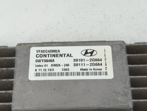 2011-2014 Hyundai Sonata PCM Engine Control Computer ECU ECM PCU OEM P/N:39101-2G664 Fits Fits 2011 2012 2013 2014 OEM Used Auto Parts