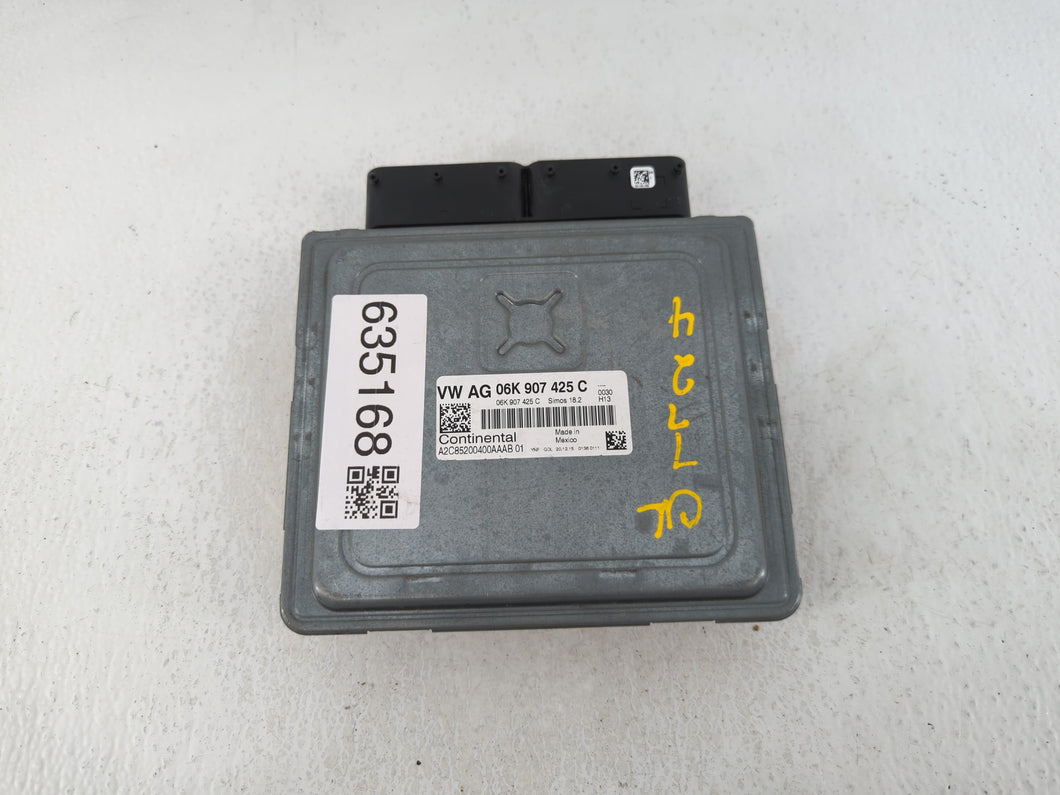 2016 Volkswagen Passat PCM Engine Control Computer ECU ECM PCU OEM P/N:06K 907 425 C Fits OEM Used Auto Parts