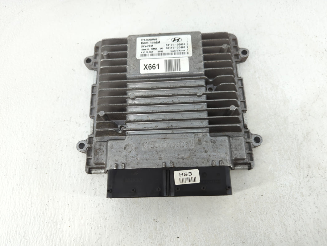 2011 Hyundai Sonata PCM Engine Control Computer ECU ECM PCU OEM P/N:39101-2G661 Fits OEM Used Auto Parts